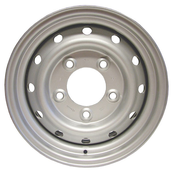 16" x 6.5J Wolf Style Welded Tubeless Wheel Steel - Wolf Style - Silver for Defender (1986 – 2006) – ANR4583SILVER