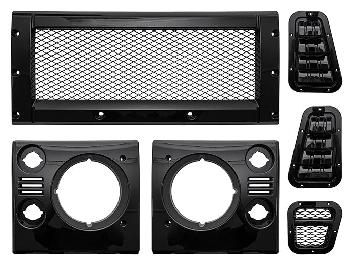 Bearmach Face Lift Kit - Gloss Black Mesh - BA 9452BM