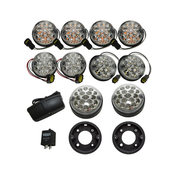 LED Wipac Deluxe Clear Upgrade Lamp Light Kit for Land Rover Defender