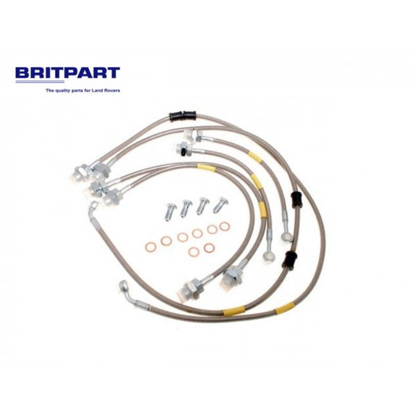 Britpart DA2409S Standard Length Stainless Steel Braided Brake Hose Kit for Range Rover P38 (1995 – 1996) – DA2409S