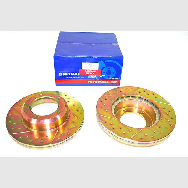 DA4602 - 3 - Range Rover Classic Front Vented Brake Discs Drilled and Grooved Performance Upgrade – DA4602-3