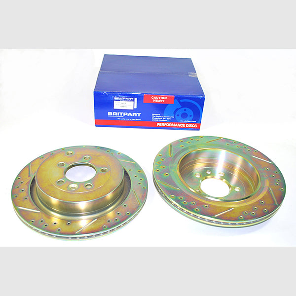Rear Brake Discs Drilled and Grooved Performance Upgrade for Discovery 3 L319 – DA4613