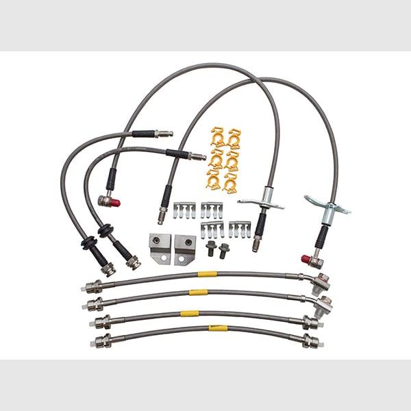 Britpart DA7561 Stainless Steel Braided Brake Hose Kit for Discovery 3/4 and Range Rover Sport (2005 – 2013) – DA7561