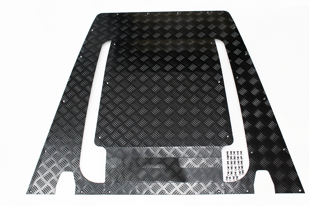 Mammouth 3mm Premium Bonnet Protection plate for Defender 2007 on (Black Powder Coated)