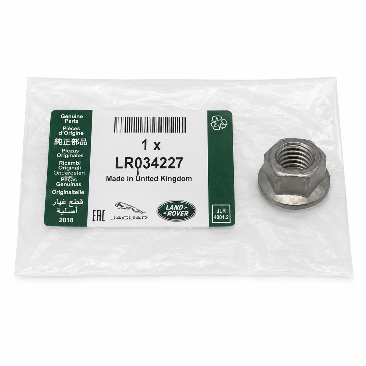 Flanged Nut for Land Rover Defender, Discovery and Range Rover