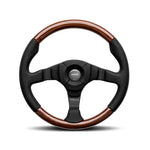 MOMO Dark Fighter Wood Steering Wheel