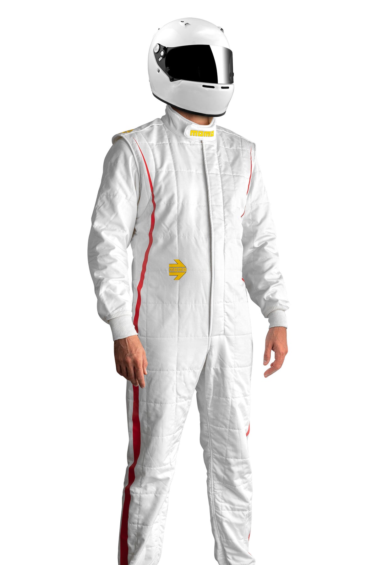 MOMO Pro-Lite Race Suit - White and Red - Promo