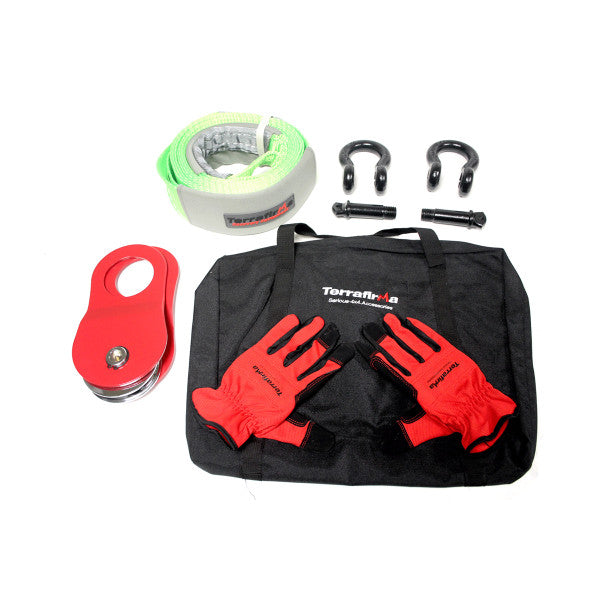 Winch Kit with Shackles, Gloves, Snatch Block and Tree Strap – TF3316