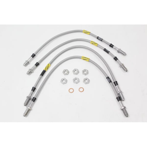 Extended Stainless Steel Brake Hose Kit for Defender (1999–2004) 2 Inch 4 Line No ABS – TF641GD