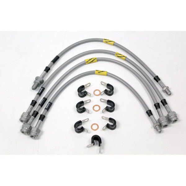 Extended Brake Hose Kit for Defender (2004–2016) Stainless Steel 2 Inch 4 Line – TF644GD