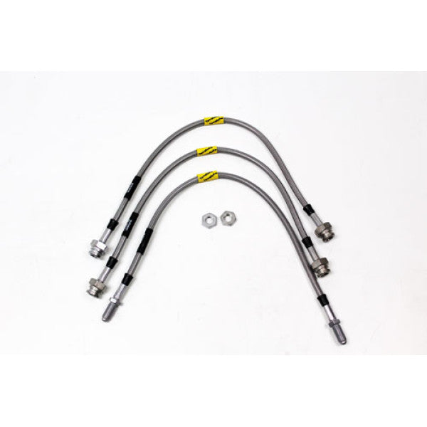 Extended Brake Hose Kit for Discovery 1 (1989–1998) 3 Line 2 Inch Stainless Steel No ABS – TF649GD