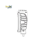 VISION X VL SERIES SQUARE 9-LED 45W W/DT