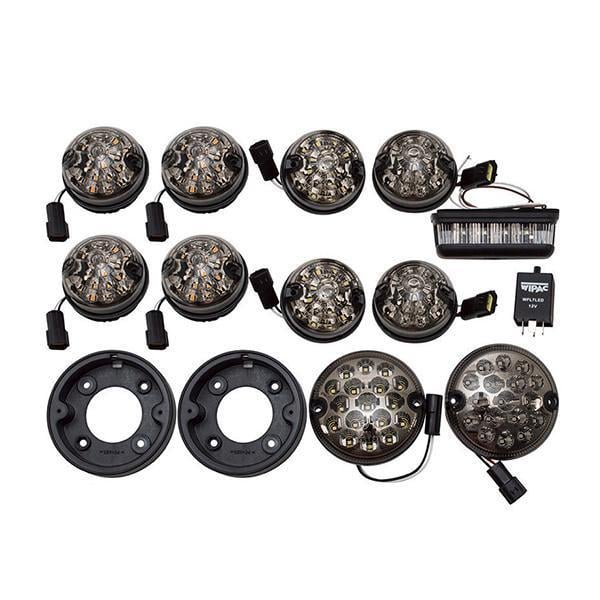 LED Wipac Deluxe Smoked Upgrade Lamp Light Kit for Land Rover Defender