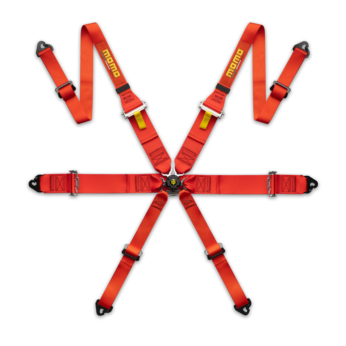 MOMO Pro Driver Racing Harnesses - 6 Point - Red