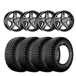 16" X 8" VBS NEMESIS BLACK ET10 WITH: 265/75/16 B F Goodrich T/A KO 2 All Terrain 119R