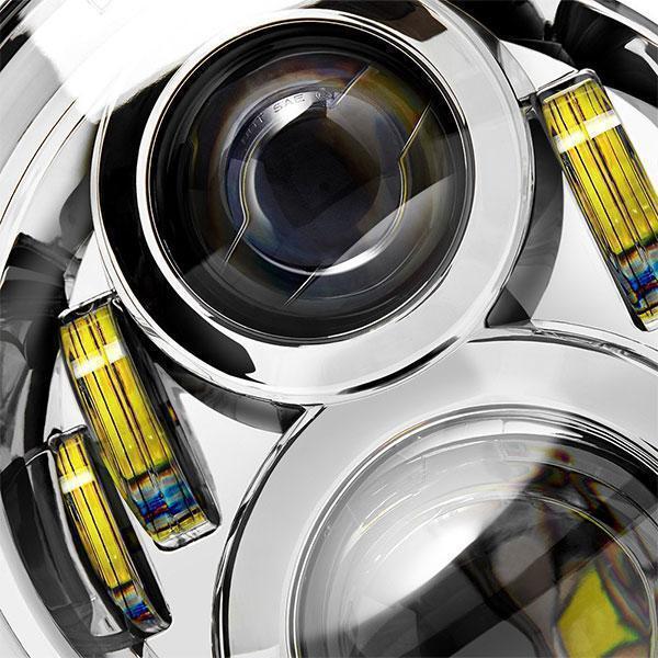 LED EVO Headlights Chrome suitable for Land Rover Defender