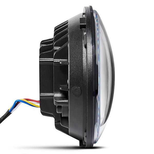 Black Projector LED Alien Headlights with DRL suitable for Land Rover Defender