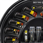 Black Projector LED Alien Headlights with DRL suitable for Land Rover Defender