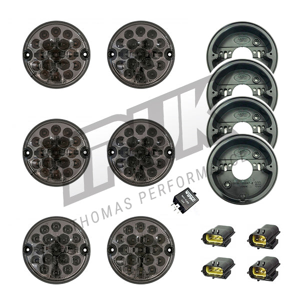 Wipac LED Rear Light Kit - Smoked (95mm) for Land Rover Defender