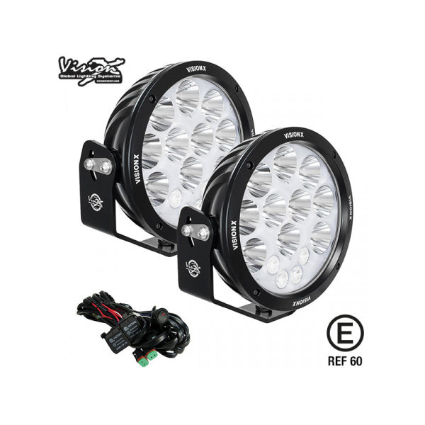 VISION X LIGHT CANNON ADVENTURE 8.7" 280W HALO LED DRIVING LIGHT KIT 2 PCS ECE COMPLIANT
