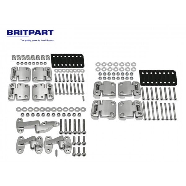 Britpart Stainless Steel Defender 110 Complete Door Hinge Set - DA1951 / DA1592 / DA1392