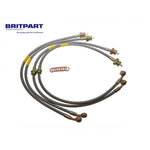 Britpart DA2414150S Plus 150mm Extended Stainless Steel Braided Brake Hose Kit for Discovery 2 (1998 – 2004) – DA2414150S