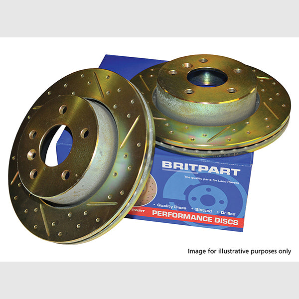 DA4612 - 1 - Discovery 4 L319 Front Brake Discs Vented Drilled and Grooved Performance Upgrade – DA4612-1