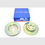 Rear Solid Brake Discs Drilled and Grooved Performance Upgrade for Range Rover Evoque – DA4683