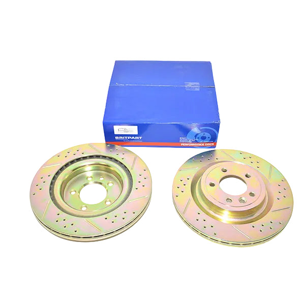 DA4687 - 2 - Range Rover L405 Rear Vented Brake Discs Drilled and Grooved Performance Upgrade – DA4687-2