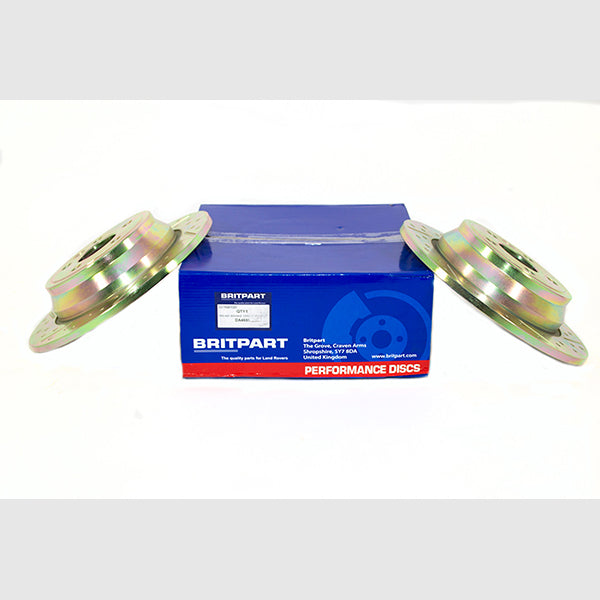 Rear Solid Brake Discs Drilled and Grooved Performance Upgrade for Freelander 2 L359 – DA4688