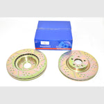 DA4689 - 1 - Range Rover Evoque Front Vented Brake Discs Drilled and Grooved Performance Upgrade – DA4689-1