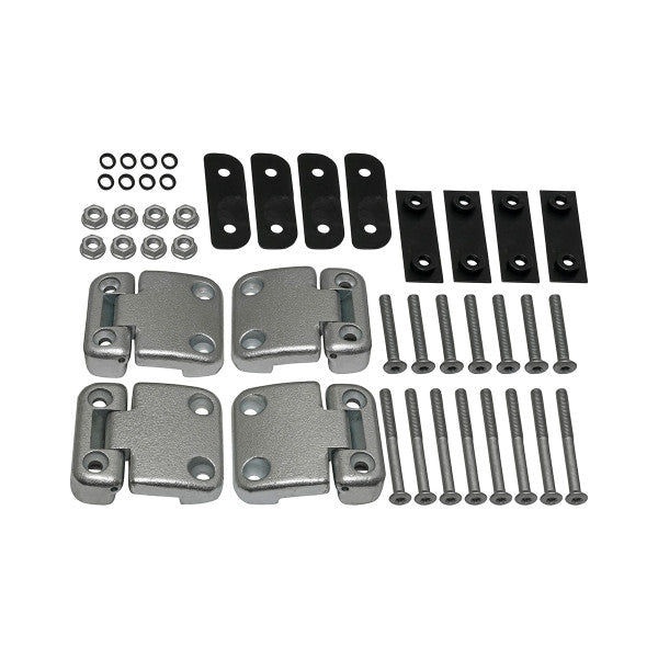 2nd Row Door Hinge Kit Torx head bolts, Zinc plated finish, but can be used on earlier vehicles for Defender (2007 >) – GA1275