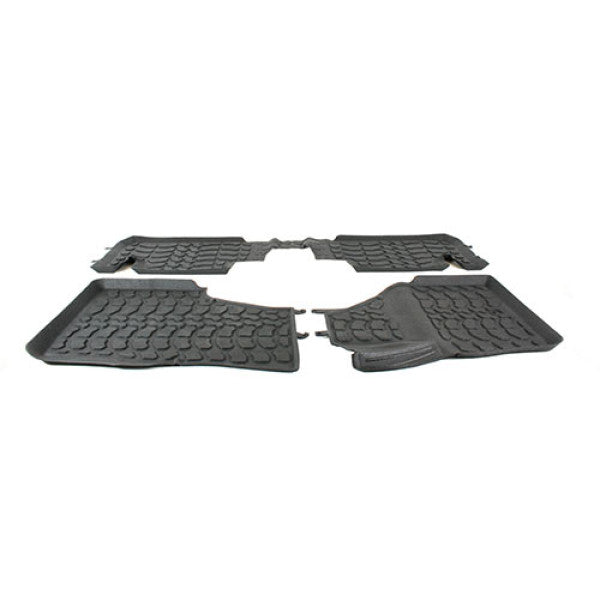 Mat Set F2 RHD for Freelander 2 Lr2 Set 4 for Front and Rear Footwells, With Raised Lips to Retain Mud and Water – GI063