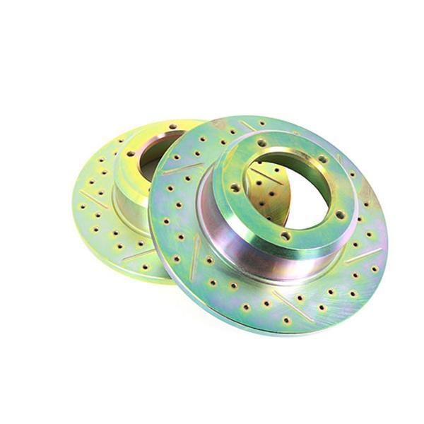 Front Cross Drilled & Grooved Brake Disc for Defender / Discovery 1 (1986–2006) – LR017951CDG
