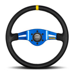 MOMO MOD.03 Steering Wheel - Leather, Blue Spoke