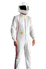 MOMO Pro-Lite Race Suit - White and Red - Promo