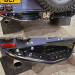 Rear Step Bumpers for Defender 90/110 (1983–2006) Black Powder Coated Steel – TF0018