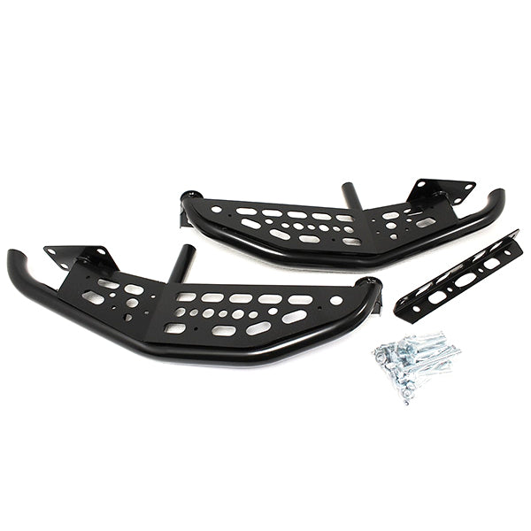 Rear Step Bumpers for Defender 90/110 (1983–2006) Black Powder Coated Steel – TF0018