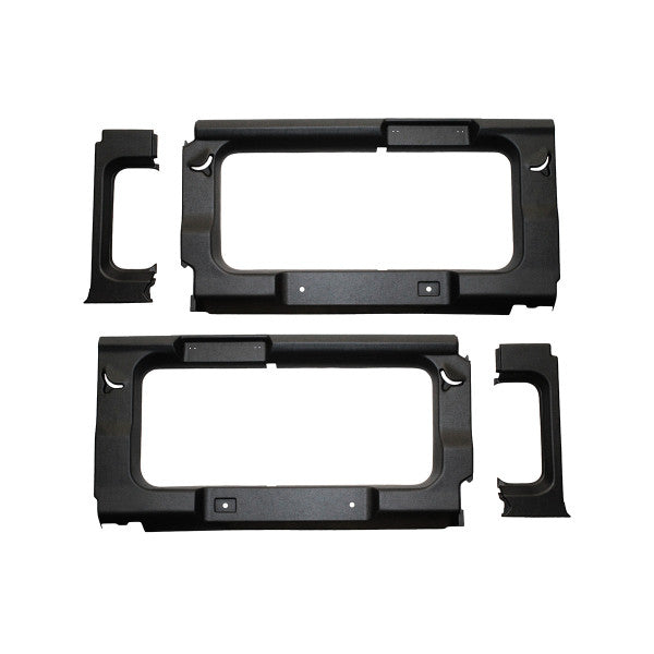 Rear Trims with Windows for Defender (1986–2006+) Black – TF2750