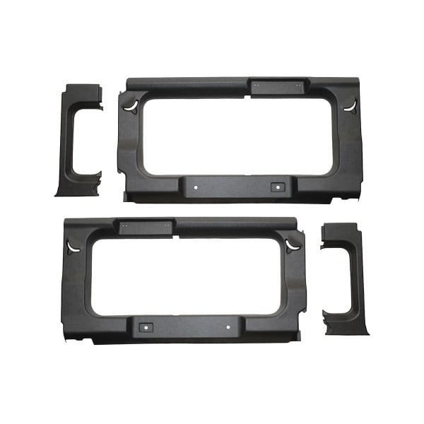 Rear Window Surround Trims with Glass for Defender 110 (1986–2006+) Dark Grey – TF2751