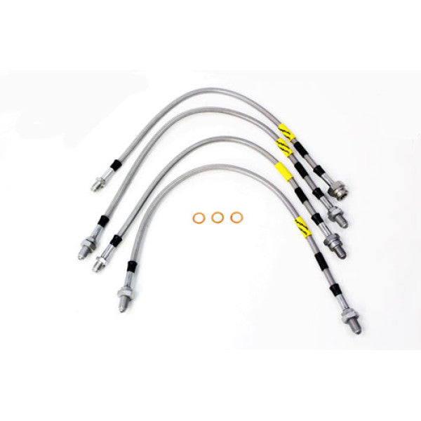 Extended Stainless Steel Brake Hose Kit for Defender (1999–2004) 4 Line 2 Inch with ABS – TF643GD