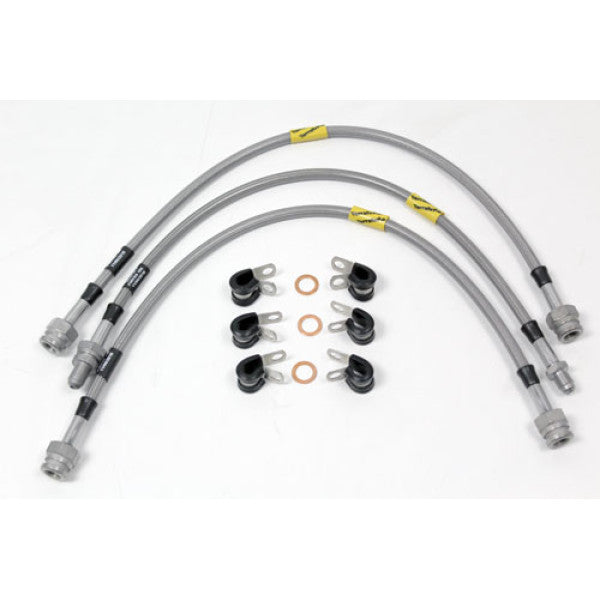Extended Brake Hose Kit for Defender (2004–>) 4 Line 2 Inch Stainless Steel – TF645GD