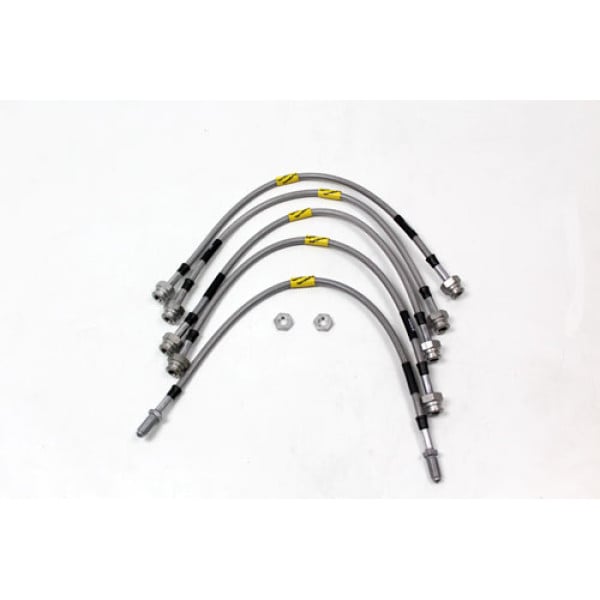 Extended Brake Hose Kit for Discovery 1 (1989–1998) 5 Line 2 Inch Stainless Steel – TF647GD