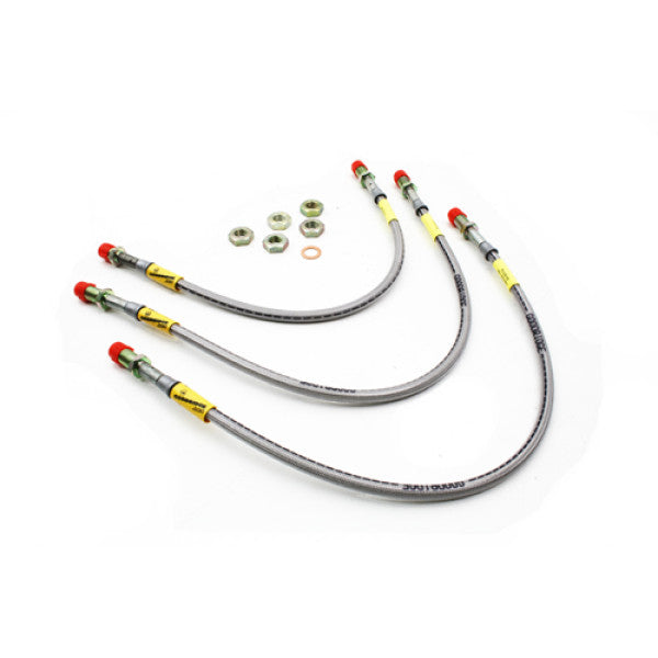 Stainless Steel Extended Brake Hose Kit for Defender 90 (1983–2006) – TLR0105-3P2
