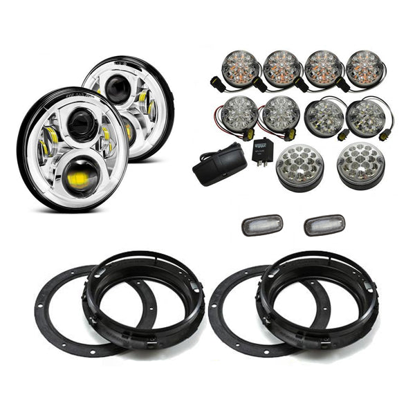 EVO Chrome LED Light Package - Clear Full suitable for Land Rover Defender