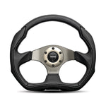 Momo Eagle Steering Wheel in Black Leather for Land Rover Defender