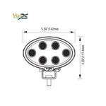 VISION X VL SERIES OVAL 6-LED 30W W/DT