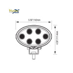 VISION X VL SERIES OVAL 8-LED 40W W/DT