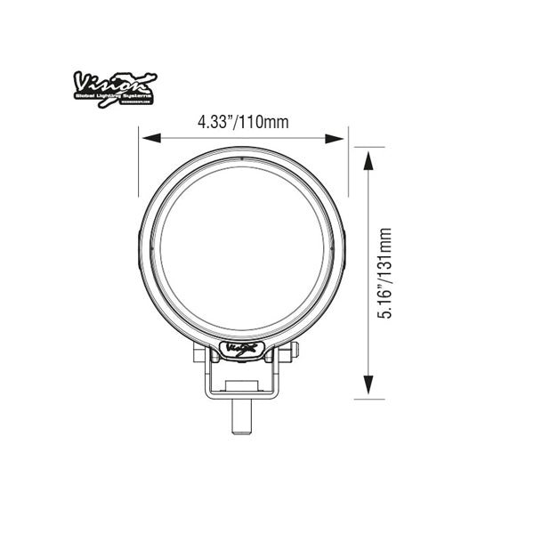 VISION X VL SERIES ROUND 5-LED 20W W/DT