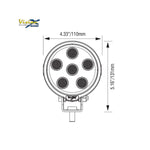 VISION X VL SERIES ROUND 9-LED 45W W/DT